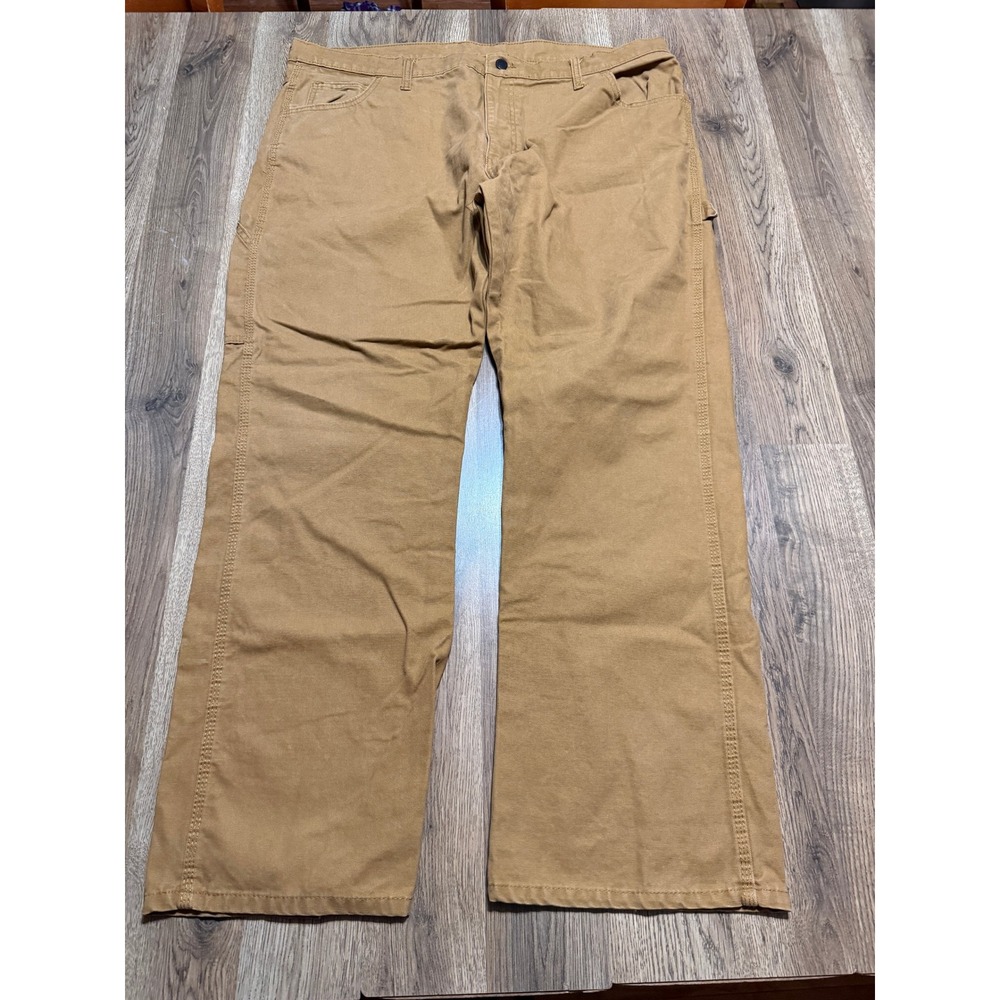 Genuine Dickies Pants Mens Size 40x30 Brown Canvas Workwear Utility Carpenter
